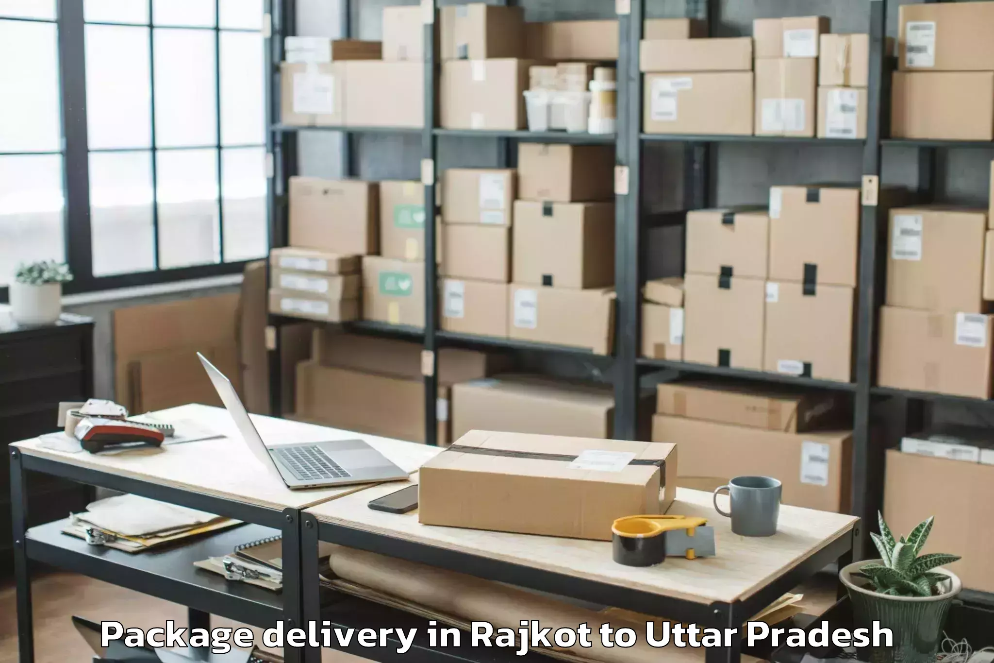 Hassle-Free Rajkot to Sirathu Package Delivery